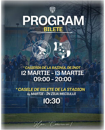 Biletele pentru meciul cu FC Bihor Oradea sunt disponibile acum