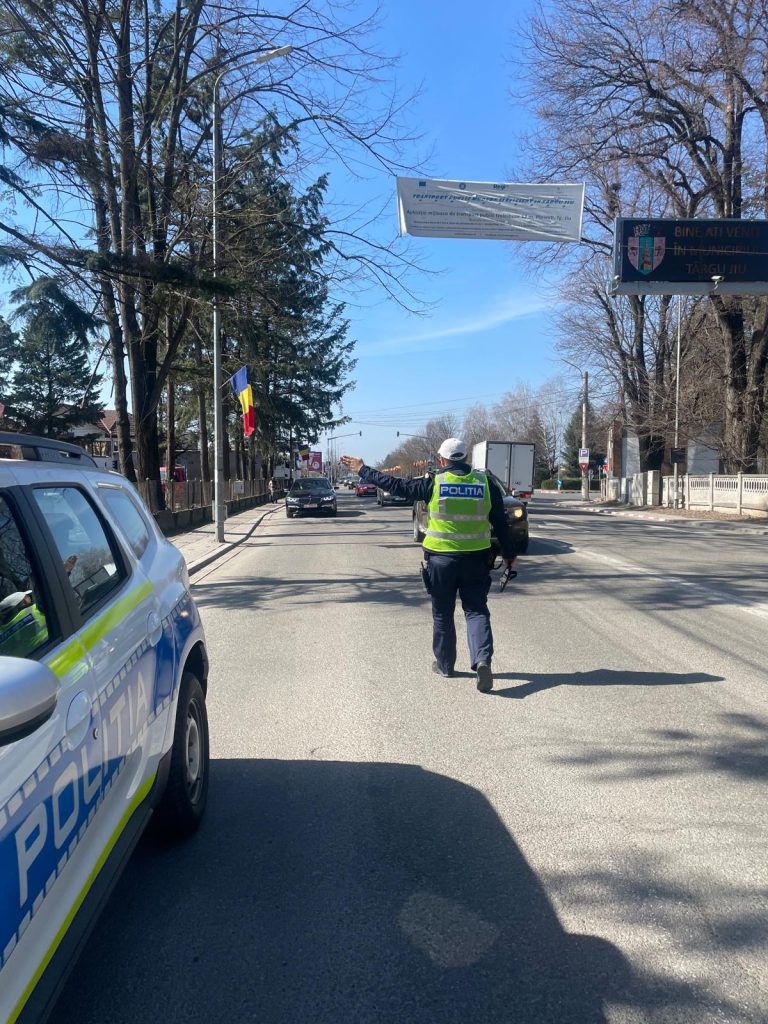 Poliția Gorj desfășoară acțiuni pentru siguranța rutieră în martie 2026
