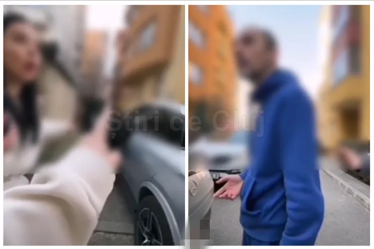 Incident tensionat în Cluj din cauza parcării ilegale a unui Mercedes