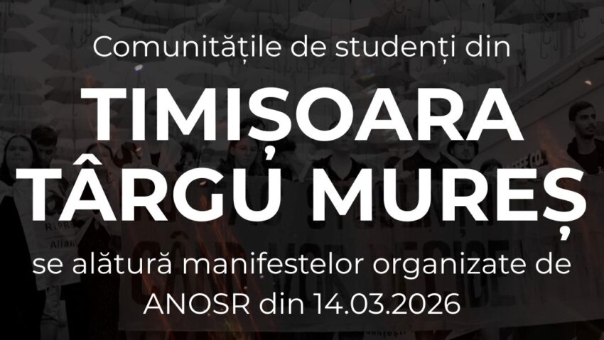 Studenții protestează mâine împotriva subfinanțării educației