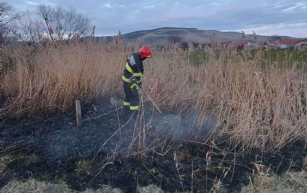 Incendiu la Războieni Cetate, pompierii intervin pentru stingerea focului