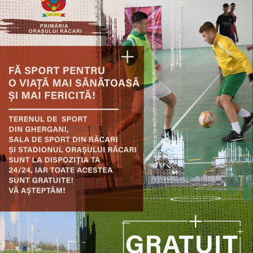 Răcari, orașul unde sportul e gratuit! Primăria susține mișcarea și oferă terenuri de sport pentru sănătatea cetățenilor