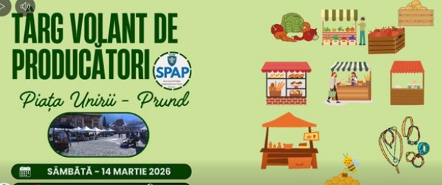 Târg volant de producători în Piaţa Unirii din Brașov