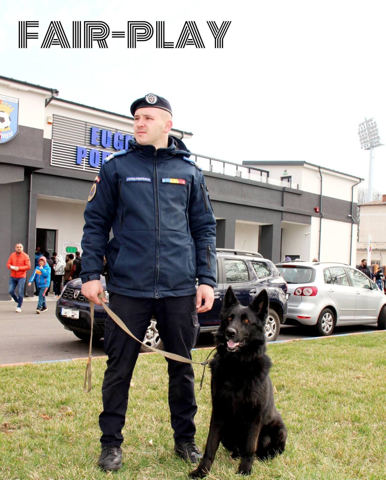 Jandarmii Dâmbovița asigură ordinea la meciul Chindia Târgoviște - Metalul Buzău