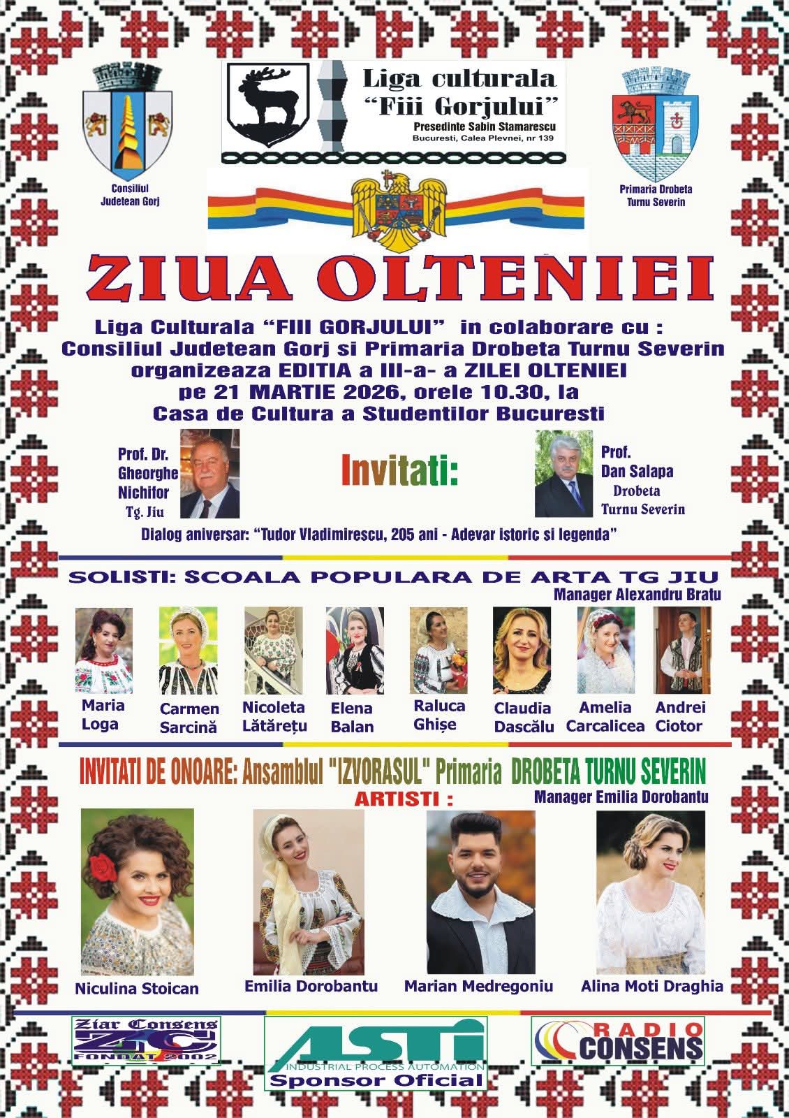 Artiști din Târgu Jiu, la „Ziua Olteniei” 2026