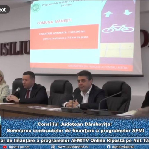 Administratiile Locale Dâmbovițene au semnat 31 de contracte cu Președintele AFM în valoare de peste 46 de milioane de lei.