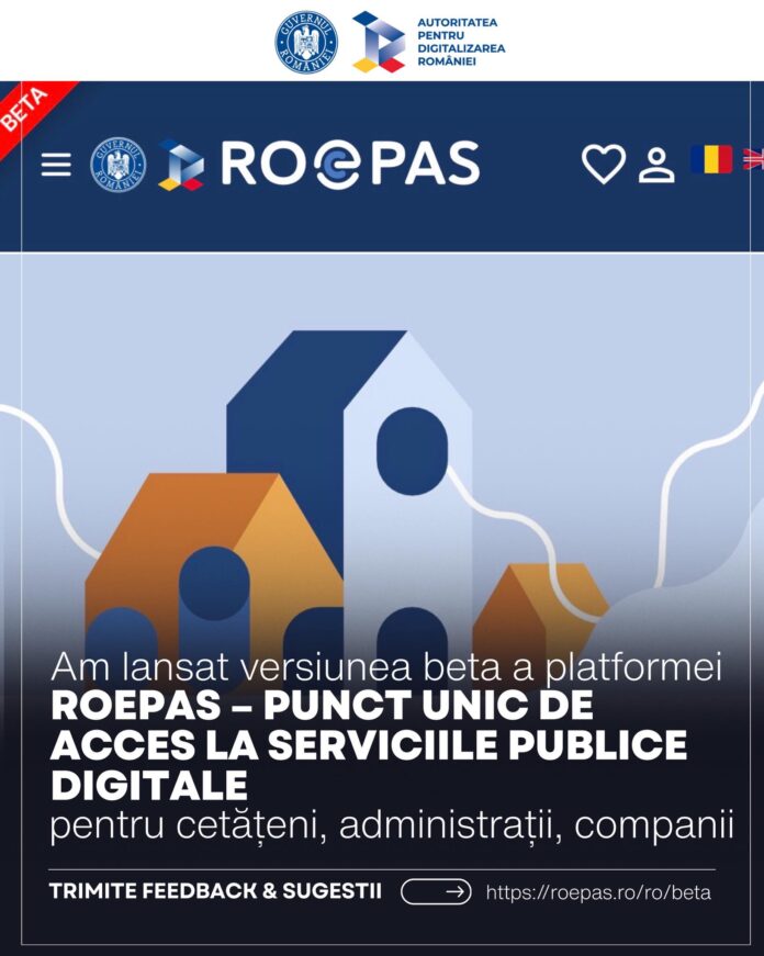 Lansare beta a platformei ROePAS pentru servicii publice digitale
