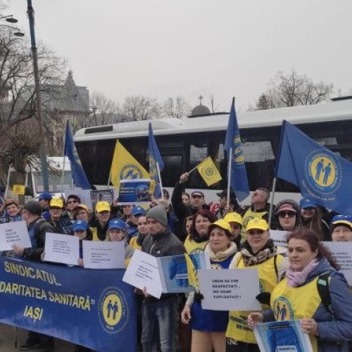 Protestul Federației „Solidaritatea Sanitară”: Ultima manifestație înainte de greva generală
