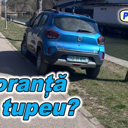 Șofer prins parcând pe spațiul verde din Buzău