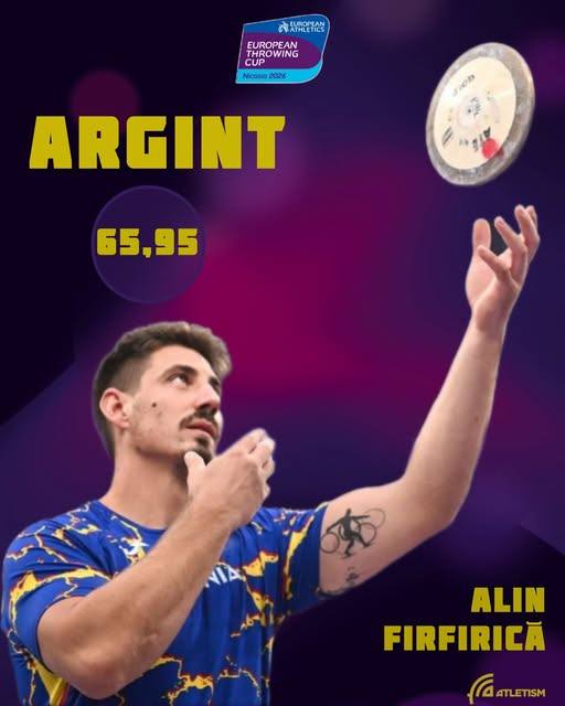 Alin Firfirică, medaliat cu argint la Cupa Europei de Aruncări din Nicosia