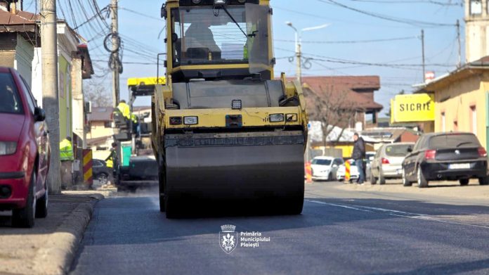 Lucrări de asfaltare pe strada Găgeni din Ploiești, începând cu 16 martie