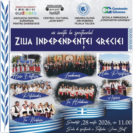 Tulcea sărbătorește Ziua Independenței Greciei cu un spectacol dedicat