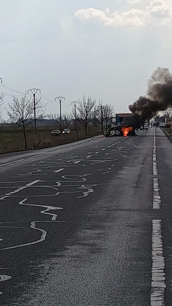 Accident grav în Buzău: o victimă carbonizată și un alt rănit