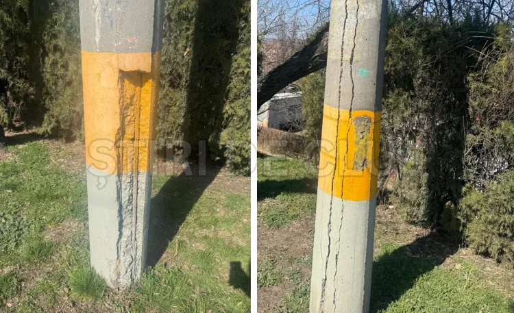 Clujean avertizează asupra stâlpilor de curent deteriorați din oraș