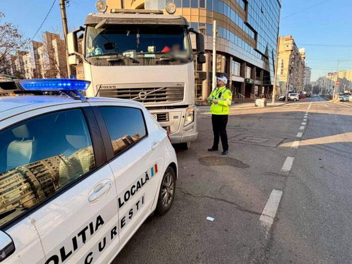 Verificări zilnice ale vehiculelor de mare tonaj în București