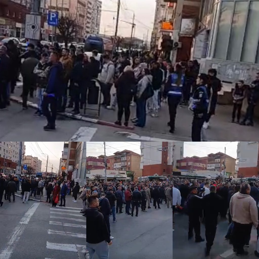 Minerii din Gorj protestează și blochează traficul în Târgu Jiu