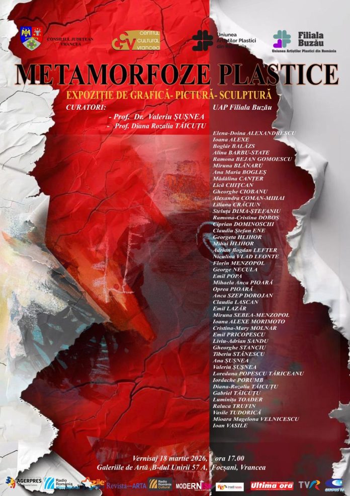 Vernisajul expoziției „Metamorfoze Plastice” la Focșani, o celebrare a artei contemporane