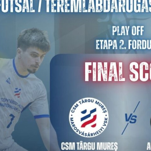 CSM Tg. Mureș câștigă clar în play-off-ul Ligii I de futsal