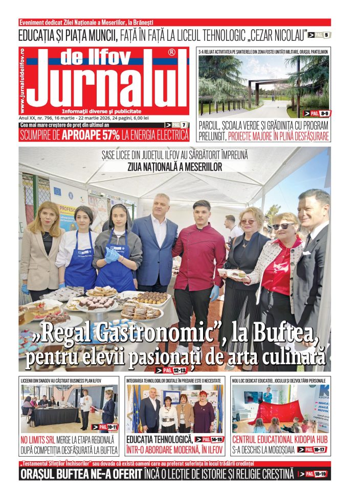 A ieșit pe piață numărul 796 al Jurnalului de Ilfov