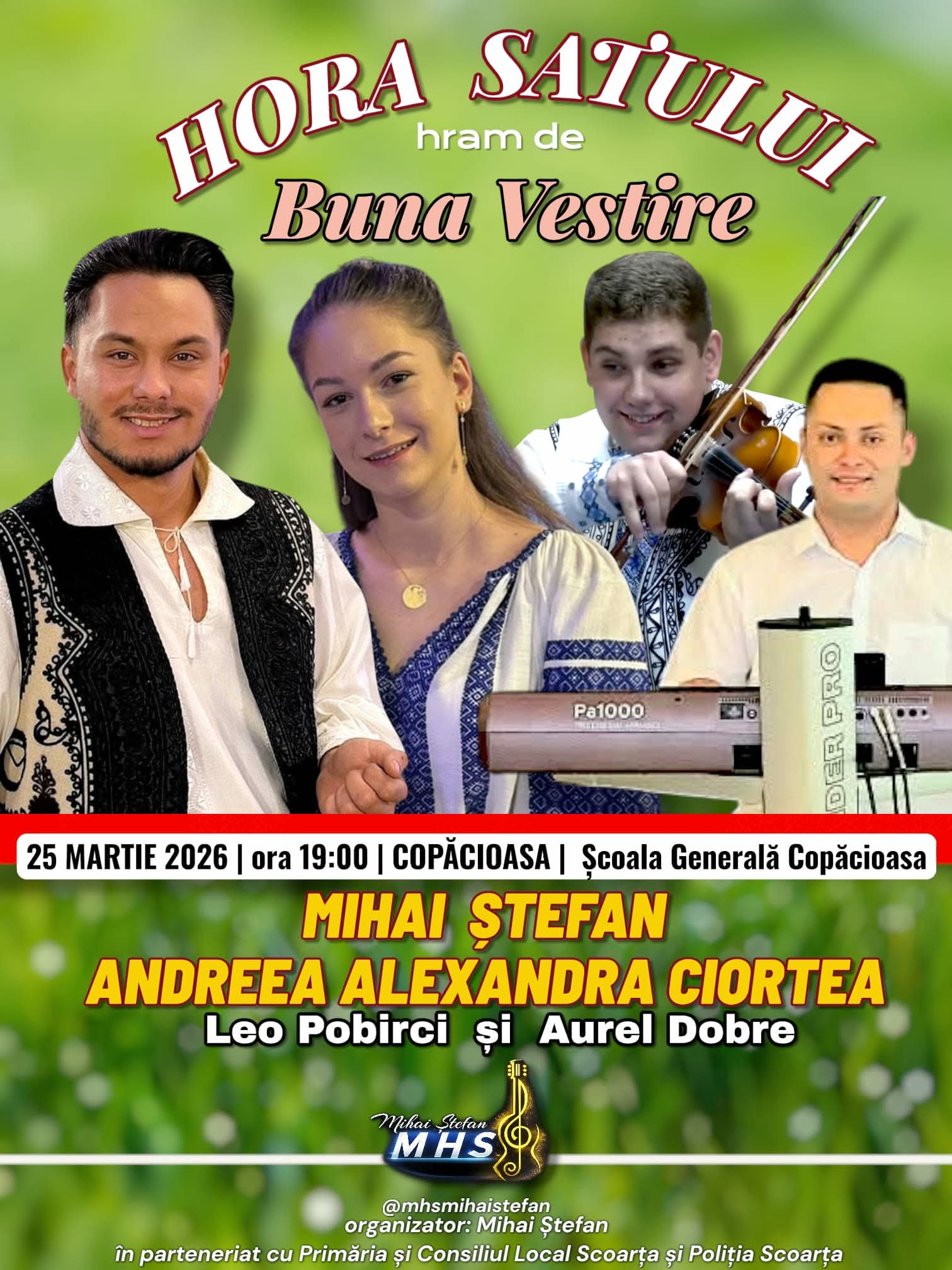 Petrecere de Buna Vestire în comuna Scoarța, cu Hora Satului