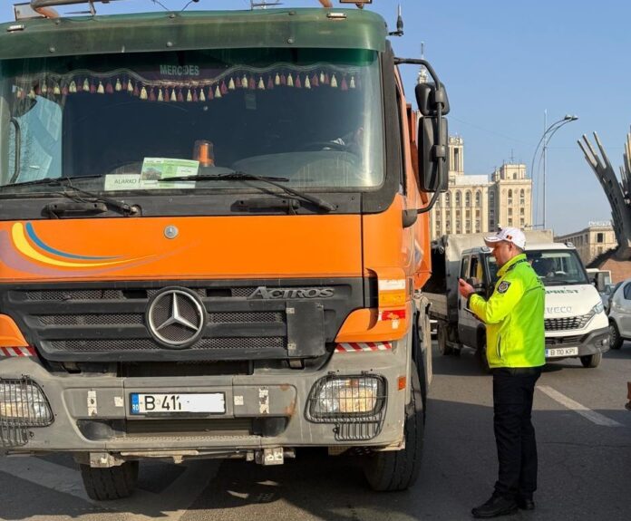Acțiune a Poliției Locale Sector 1 pentru controlul vehiculelor de mare tonaj