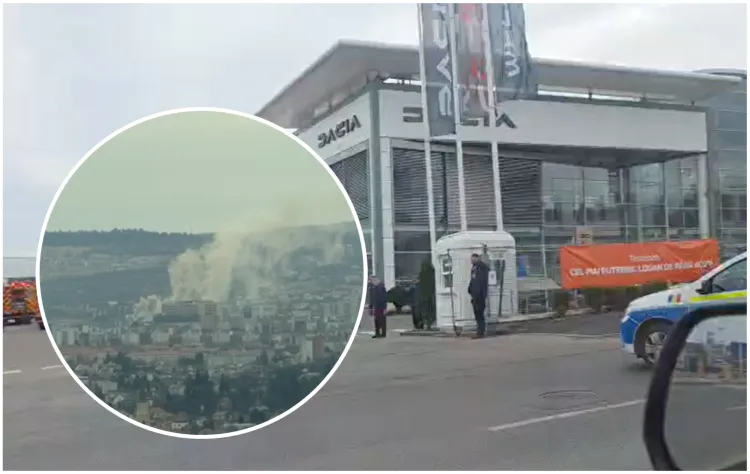 Incendiu la o vopsitorie din Cluj-Napoca: doi bărbați intoxicați cu fum