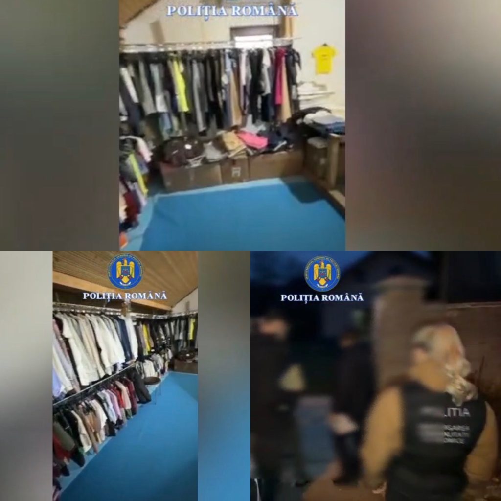 Polițiștii din Gorj descoperă mii de articole vestimentare în urma perchezițiilor