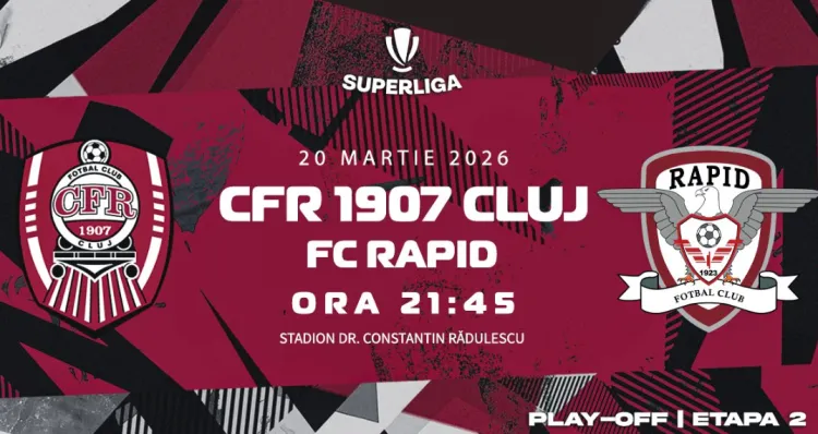CFR Cluj și Rapid București se împart în duelul etapei a doua a play-off-ului