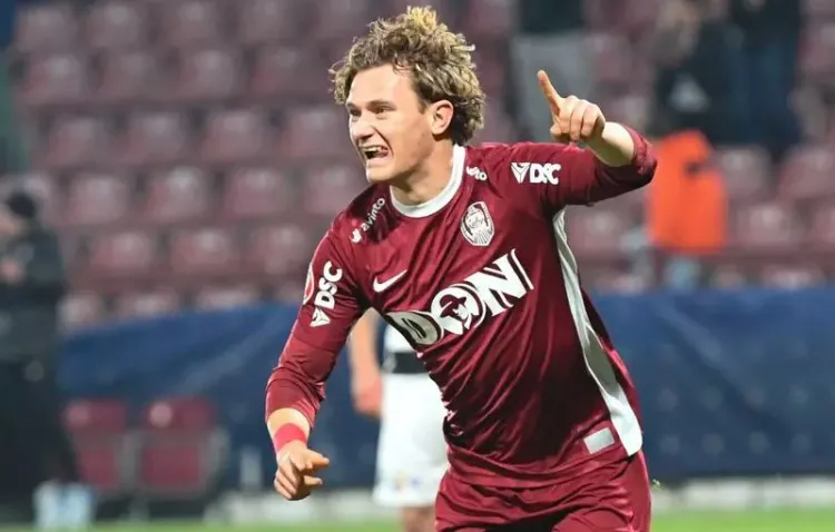 CFR Cluj strălucește cu talentul lui Lorenzo Biliboc de 19 ani