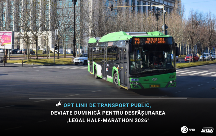 Transportul public din București va fi deviat duminică pentru Legal Half-Marathon 2026