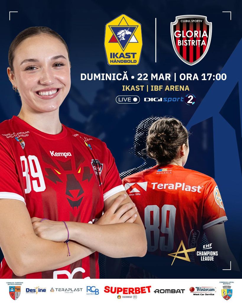 Gloria Bistrița se pregătește pentru marea confruntare cu Ikast