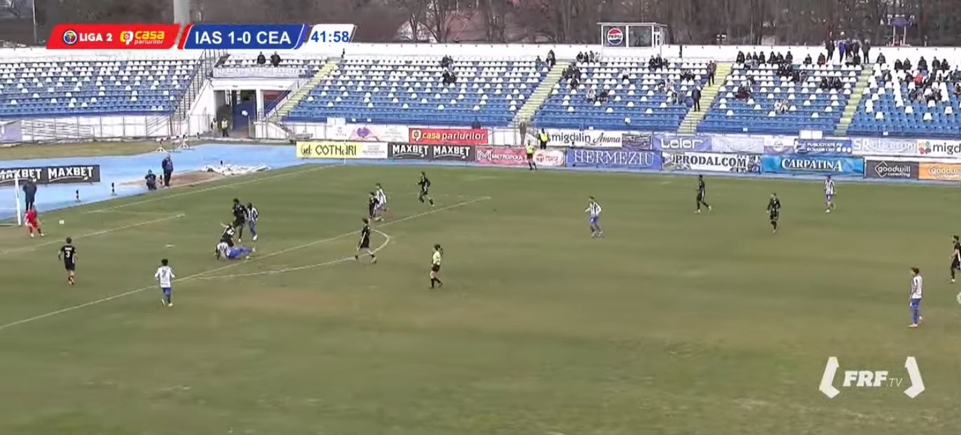 Ceahlăul pierde la Iași, dar Alexandru Barna strălucește în poartă