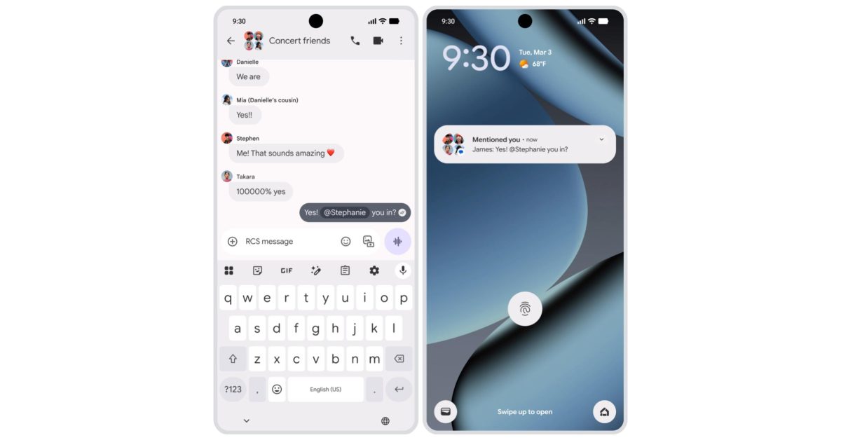 Google Messages lansează mențiuni în grupuri RCS și folderul Coș de gunoi