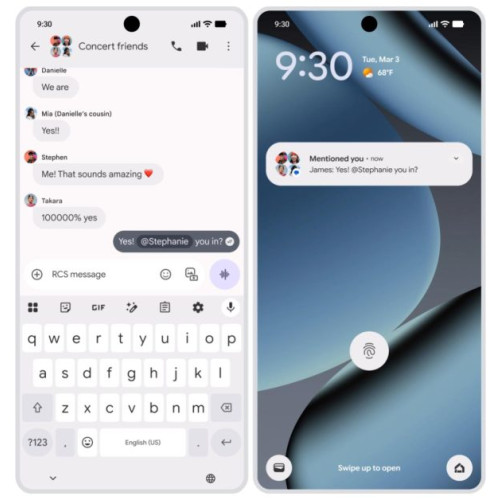 Google Messages lansează mențiuni RCS pentru grupuri și folderul Trash