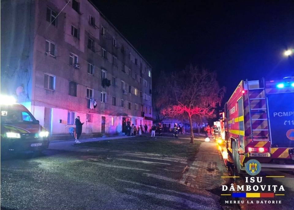 Incendiu devastator într-un apartament din Târgoviște