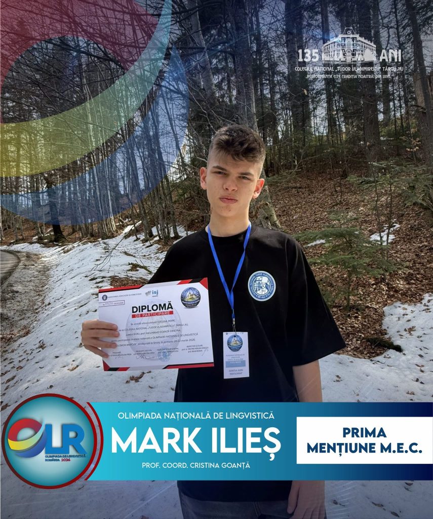 Elevul Mark Ilieș excelează la competiții naționale, aducând prestigiu colegiului său