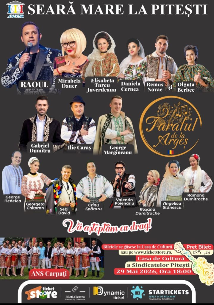 Piteștiul va găzdui un concert special pe 29 mai 2026