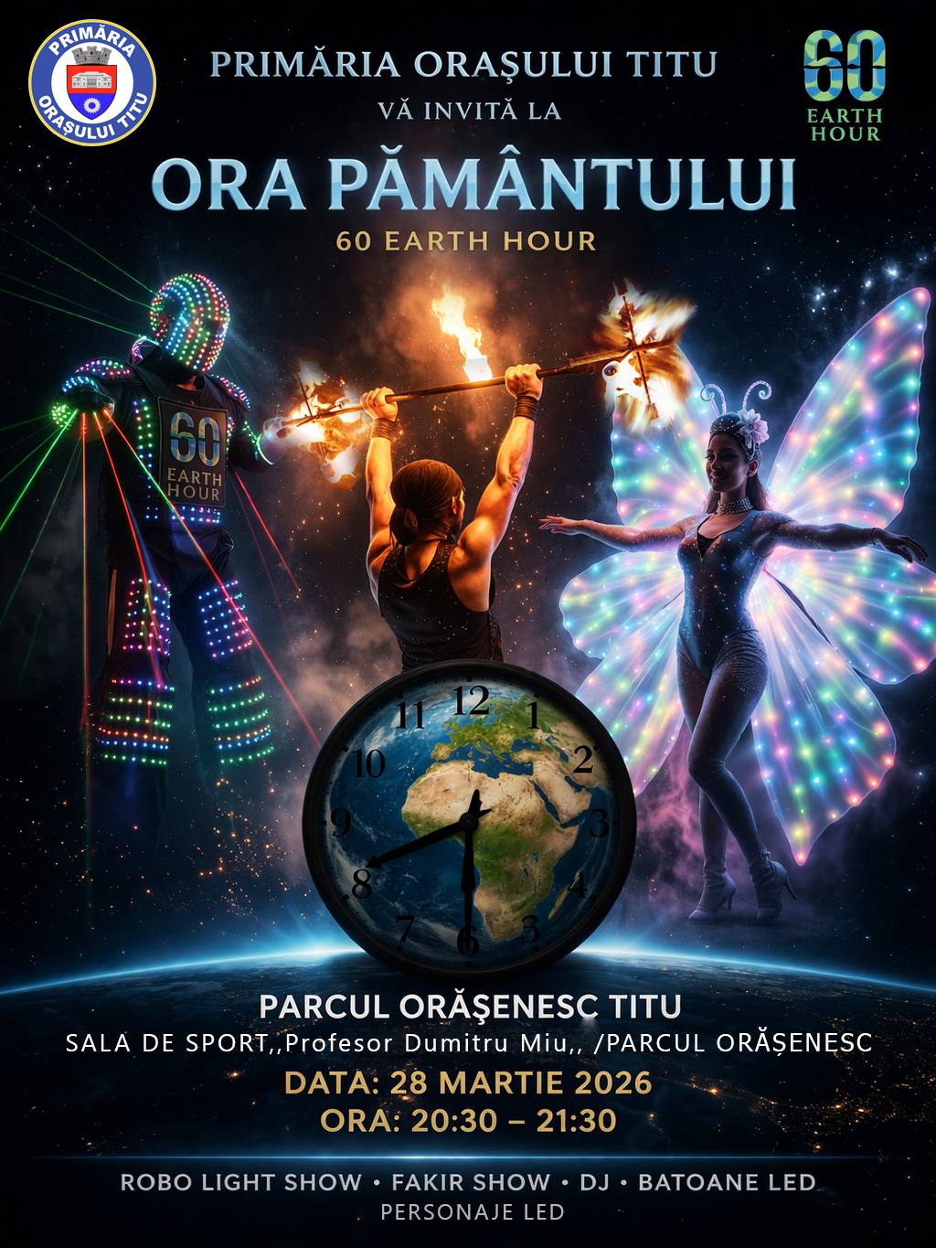 Ora Pământului: Eveniment special la Titu pe 28 martie