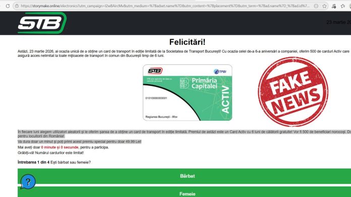 STB avertizează asupra paginilor frauduloase care folosesc numele instituției