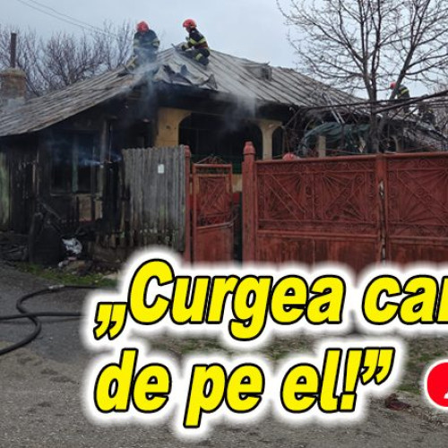 Incendiu devastator la Greceanca: un bărbat în stare critică după o explozie