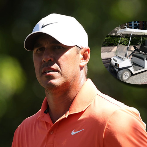 Fată mică prinsă sub un cărucior de golf la un eveniment PGA Tour, Brooks Koepka reacționează după ce a consolat-o în timpul rundelor