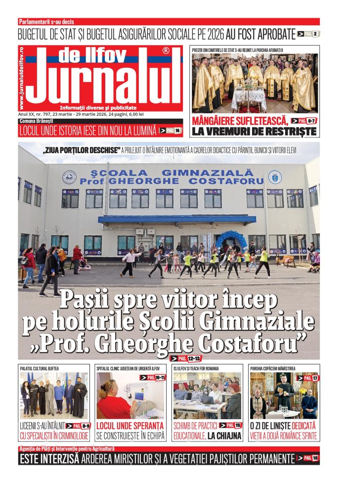 A fost lansat numărul 797 al Jurnalului de Ilfov