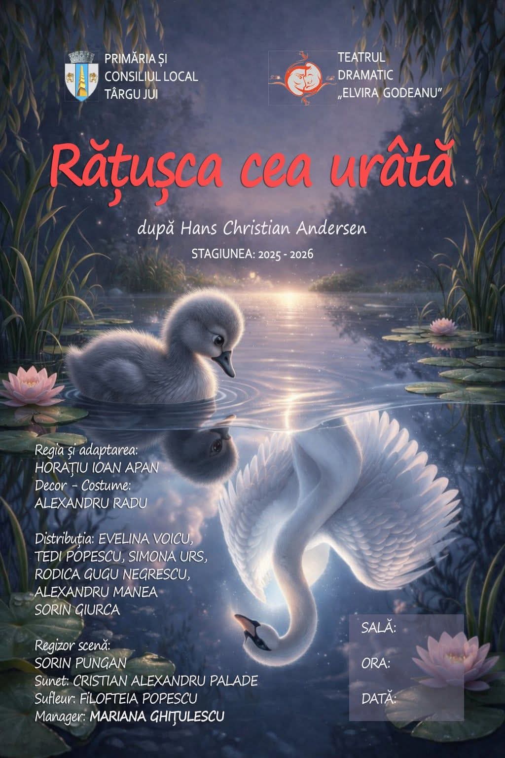 Premiera „Rățușca cea urâtă” la Teatrul Dramatic din Târgu Jiu