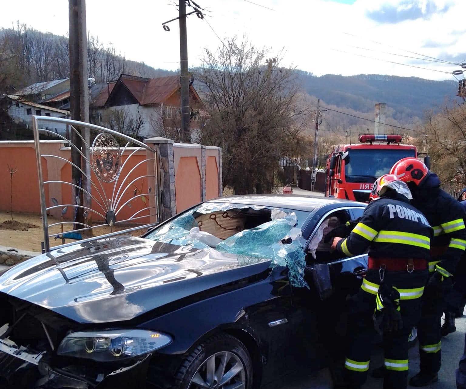 Accident rutier în Baia de Aramă: un singur rănit