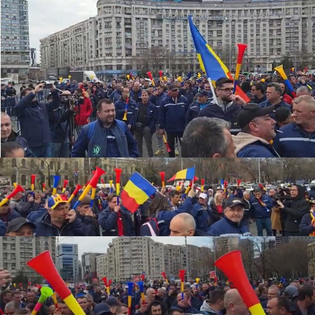Minerii din Oltenia protestează la Guvern pentru salvarea locurilor de muncă