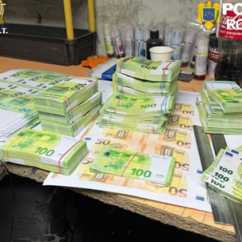 Trei români reținuți pentru falsificare de bani într-o fabrică din Suceava