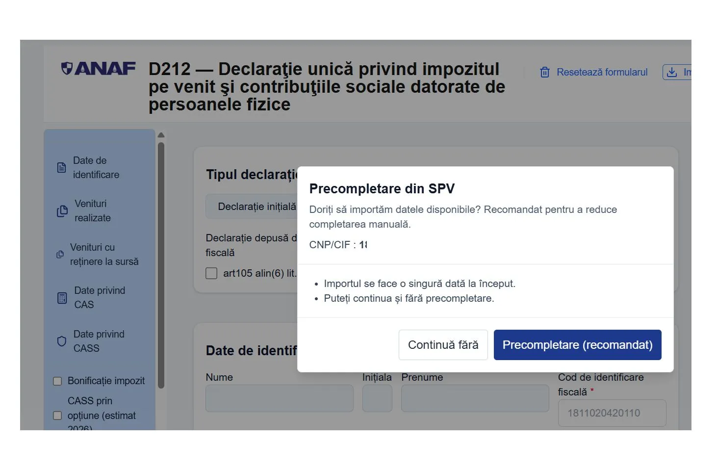 Declarația Unică 2026 precompletată, un nou sistem ANAF pentru contribuabili