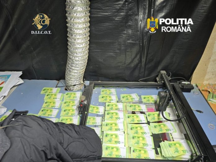 Captură de proporții în rețeaua de falsificatori, trei români reținuți