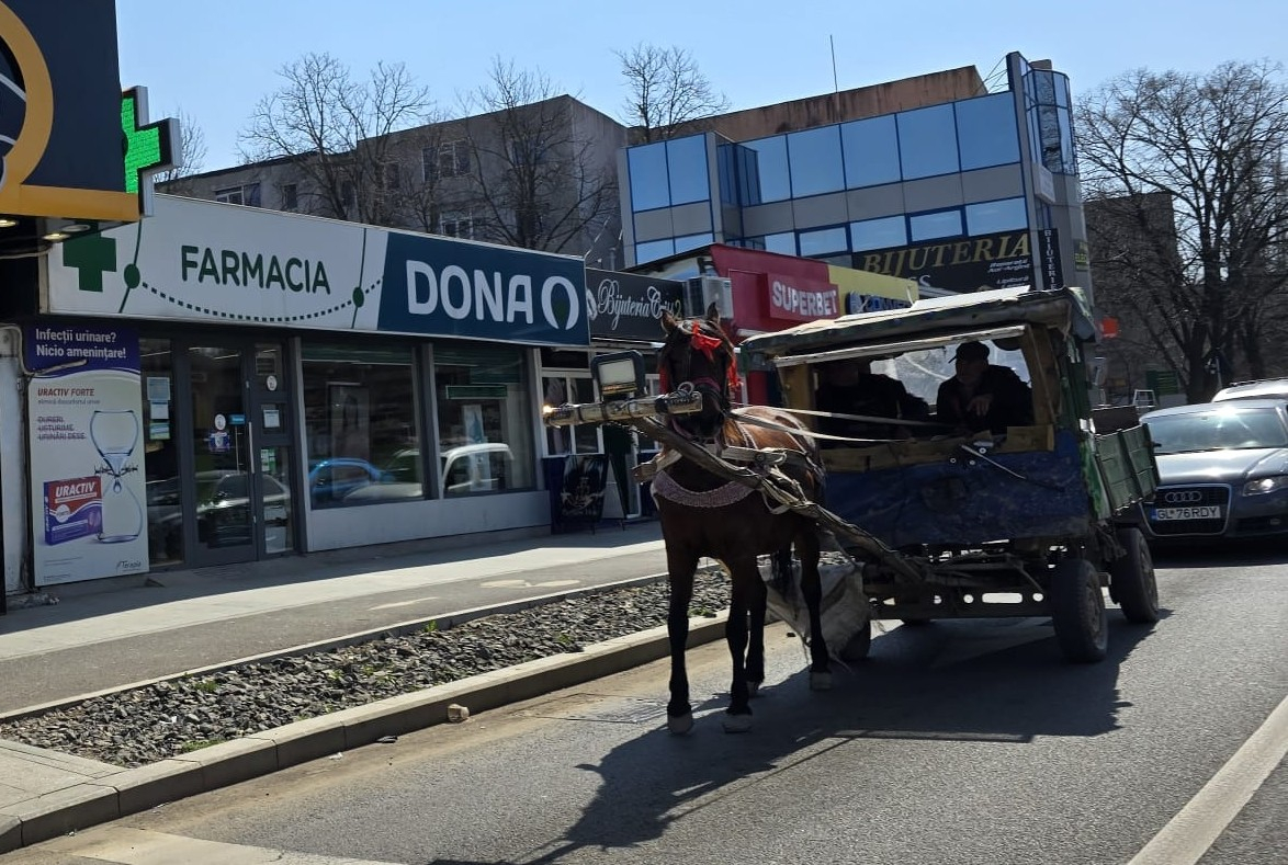Galaţi: Trafic variat cu atelaje hipo şi semnalizare electrică