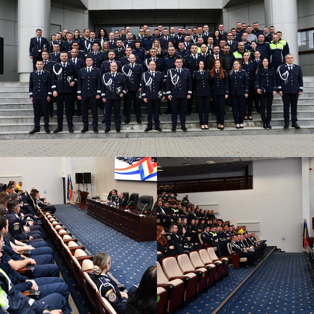 Polițiștii gorjeni onorați cu avansări de ziua lor